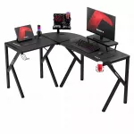 Kampinis žaidimų stalas Huzaro Hero 6.3 su LED ap&scaron;vietimu ir monitoriaus lentyna