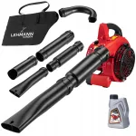 Benzininis lapų pūstuvas ir siurblys Lehmann PE-50B su smulkinimo funkcija, 750 W, 50 l