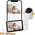 Elektroninė kūdikio auklė ieGeek su 5 colių LCD ekranu, HD kamera ir Wi-Fi