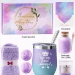 Dovanų rinkinys moteriai, 8 vnt., vonios SPA rinkinys su terminiu puodeliu 360 ml