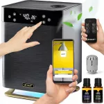 Automatinis ultragarsinis oro drėkintuvas Yoer 40 m&sup2; su aromaterapija, jonizacija ir Wi-Fi