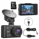 Automobilinė kamera NAVITEL R450 NV su Full HD vaizdu, 130&deg; matymo kampu ir 64 GB atminties kortele