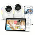 Elektroninė kūdikio auklė Boifun su 4 MP HD kamera, LCD monitoriumi ir Wi-Fi