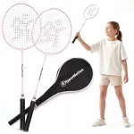 Badmintono rakečių rinkinys HyperMotion HYP121 BDM SET1 PINK, 3 dalių, rožinis