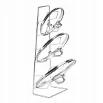 Dangčių laikiklis-organizatorius Tadar, 45 &times; 18,5 &times; 11,5 cm