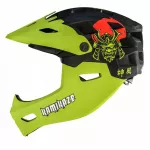 Modulinis kaskas Kamikaze Ronin Helmet Green su nuimama smakro apsauga, M dydis