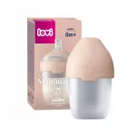 Lovi Mammafeel maitinimo buteliukas su dinaminiu 0 mėn. antgaliu, 150 ml, rožinis