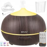 Ultragarsinis oro drėkintuvas Ruhhy su aromaterapija, jonizacija ir RGB LED lempa, 400 ml