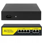PoE tinklo komutatorius Spreest Hi-F0420FBL-A, 4 PoE ir 2 uplink prievadai, 200 &times; 140 &times; 45 mm