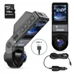 NAVITEL RS3 Duo Wide automobilinis vaizdo registratorius su 128 GB atminties kortele