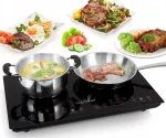 Ne&scaron;iojama dviejų kaitviečių indukcinė kaitlentė, 3600 W, su LCD ekranu