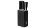 Gerlach Pure 5 peilių rinkinys juodame mediniame bloke
