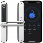 Elektroninė durų rankena Spreest su PIN kodu, pir&scaron;tų atspaudu ir RFID, 35&ndash;60 mm