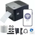 Xprinter XP-410B WI-FI etikečių spausdintuvas su 500 vnt. 100 &times; 150 mm etikečių