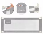 Primabobo Classic apsauginė lovos užtvara vaikams, 160 cm, pilka