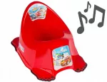Neslystantis ergonomi&scaron;kas puodukas vaikams Tega Baby su muzikine dėžute, raudonas