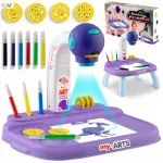 RicoKids pie&scaron;imo projektorius vaikams su LED &scaron;viesa, 32 paveikslėlių rinkinys, 30 &times; 23 &times; 34 cm