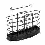 Stalo įrankių džiovyklė Tadar, metalinė, juoda, 20 &times; 5 &times; 17 cm