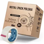 Pakavimo juosta Nistal, skaidri, 48 mm &times; 90 m, 36 vnt.