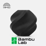 Bambu Lab PETG-HF 3D spausdintuvo filamentas, 1,75 mm, 1 kg, juodas, be ritės