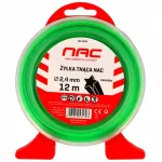 NAC žvaigždinio profilio trimerio valas, 2,4 mm &times; 12 m