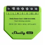 Shelly DimmerGen3 ap&scaron;vietimo reguliatorius su Wi‑Fi, 38 &times; 42,5 &times; 16,5 mm