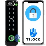 Elektroninė durų ir vartelių spyna Spreest AC05 su PIN kodu, RFID, pir&scaron;tų atspaudų skaitytuvu ir TTLock