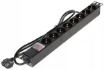 Maitinimo &scaron;akotuvas PD-8/RACK-N, 8 lizdai, skirtas 19 colių RACK spintai