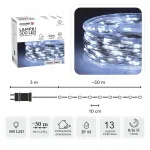 LED kalėdinė girlianda Chomik, 500 lempučių, &scaron;altai balta, 50 m