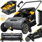 Rankinis lapų ir žolės rinktuvas Powermat PM-ZDL-530M, 53 cm, su 100 l krep&scaron;iu