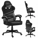 Vaiki&scaron;ka ergonominė žaidimų kėdė Huzaro Force 4.4, pilka, iki 130 kg
