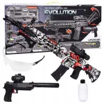 click4TOYS automatinis elektrinis žaislinis ginklas 2 viename, įkraunamas, su lazeriniu taikikliu ir 3000 vnt. gelinių rutuliukų