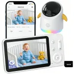 Elektroninė kūdikio auklė ieGeek su Wi‑Fi, HD kamera ir LCD ekranu