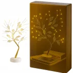 LED dekoratyvinis medis su &scaron;iltai balta &scaron;viesa, apie 50 cm, maitinamas per USB