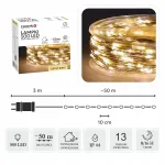 LED girlianda ant plonos vielutės su rite, 500 lempučių, &scaron;ilta balta &scaron;viesa, 50 m