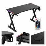 Žaidimų stalas Huzaro Hero 2.3 RGB su LED ap&scaron;vietimu, 120 &times; 60 cm