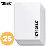 25 vnt. Spreest EM-22 RFID UNIQUE 125 kHz prieigos kortelių, 85 &times; 54 &times; 0,86 mm