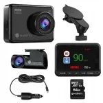 Automobilinis vaizdo registratorius NAVITEL R9 Dual su galine kamera, Full HD, Wi-Fi ir GPS