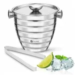 Ledų kibirėlis Tadar Nuuk su dangčiu ir žnyplėmis, 1,5 l, 18,5 &times; 15,5 &times; 15,5 cm