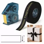 Juoda juostelė su auksine termine perkėlimo juosta NIIMBOT B18 ir N1 spausdintuvams, 14 mm, 5,1 m