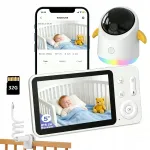 Elektroninė kūdikio auklė ieGeek su Wi-Fi, HD kamera ir LCD ekranu