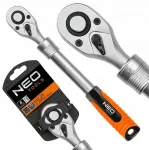 NEO TOOLS teleskopinis terk&scaron;linis raktas 1/4&Prime;, 150&ndash;200 mm, 72 dantų mechanizmas