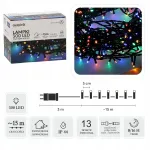 LED kalėdinės girliandos Chomik, 18 m, 8 &scaron;vietimo režimai, įvairiaspalvės