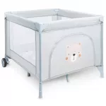 Sulankstomas maniežas vaikams Moby System Teddy Bear, 100 &times; 97 &times; 77 cm, balta
