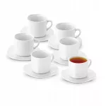 Porcelianinių puodelių su lėk&scaron;tutėmis rinkinys Tadar, 6 &times; 220 ml