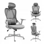 Ergonominė pasukama biuro ir žaidimų kėdė Huzaro Combat 2.7 Grey, 120 kg