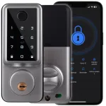 Elektroninė durų spyna Spreest su atrakinimu pir&scaron;to atspaudu, kodu ir kortele, 35&ndash;50 mm