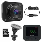 Automobilinė kamera NAVITEL R3 su GPS, Full HD ir 64 GB atminties kortele