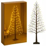 LED dekoratyvinė kalėdinė eglutė su 144 &scaron;iltos &scaron;viesos LED lempučių, 120 cm