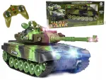 Nuotoliniu būdu valdomas žaislinis tankas click4TOYS su LED efektais ir įkraunama baterija
